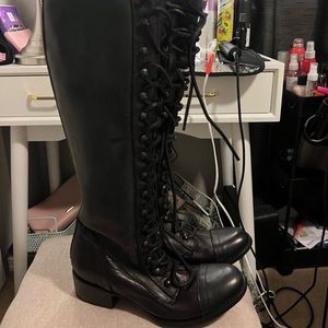 Freebird Arlo Knee High Lace-up Boots Size 8